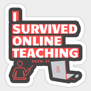 I survived online teaching Sticker